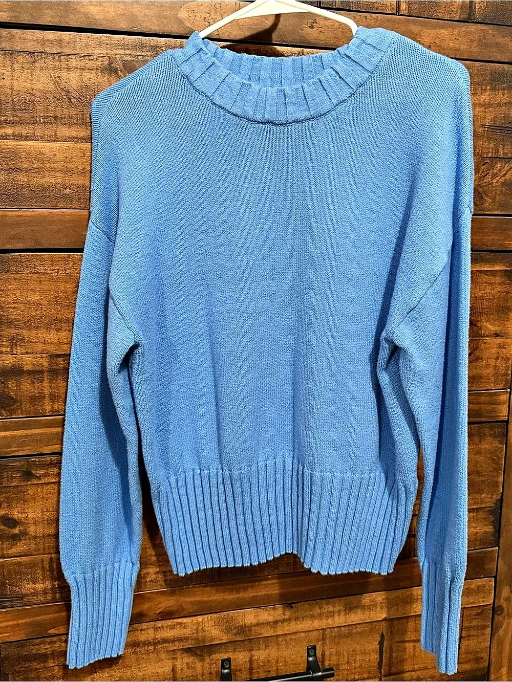 Gap Women Knit Crewneck Sweater Blue Large - Picture 1 of 3